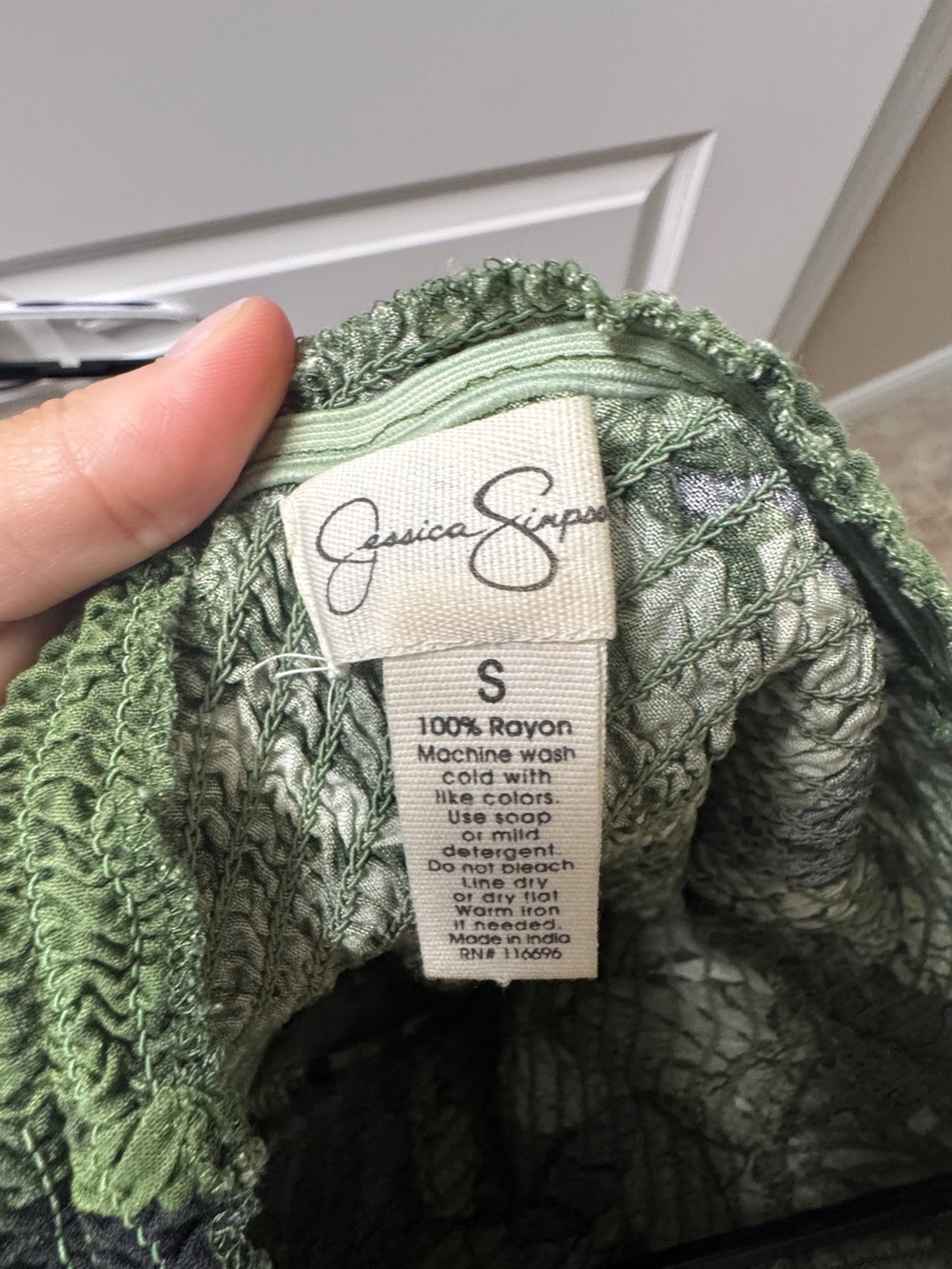 Jessica Simpson Green Tropical Leaf Maxi Dress - Picture 4 of 4